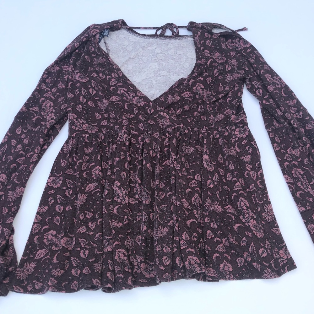 AEO Soft & Sexy Babydoll Bell Slit Sleeve Tie Back